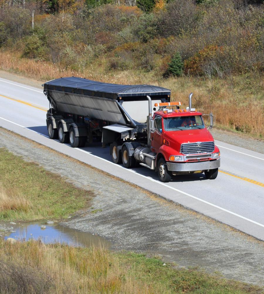 bulk hauling truck