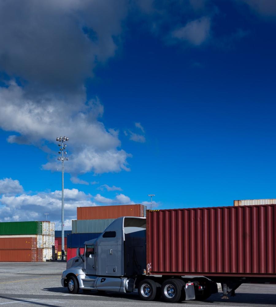 truck and cargo containers